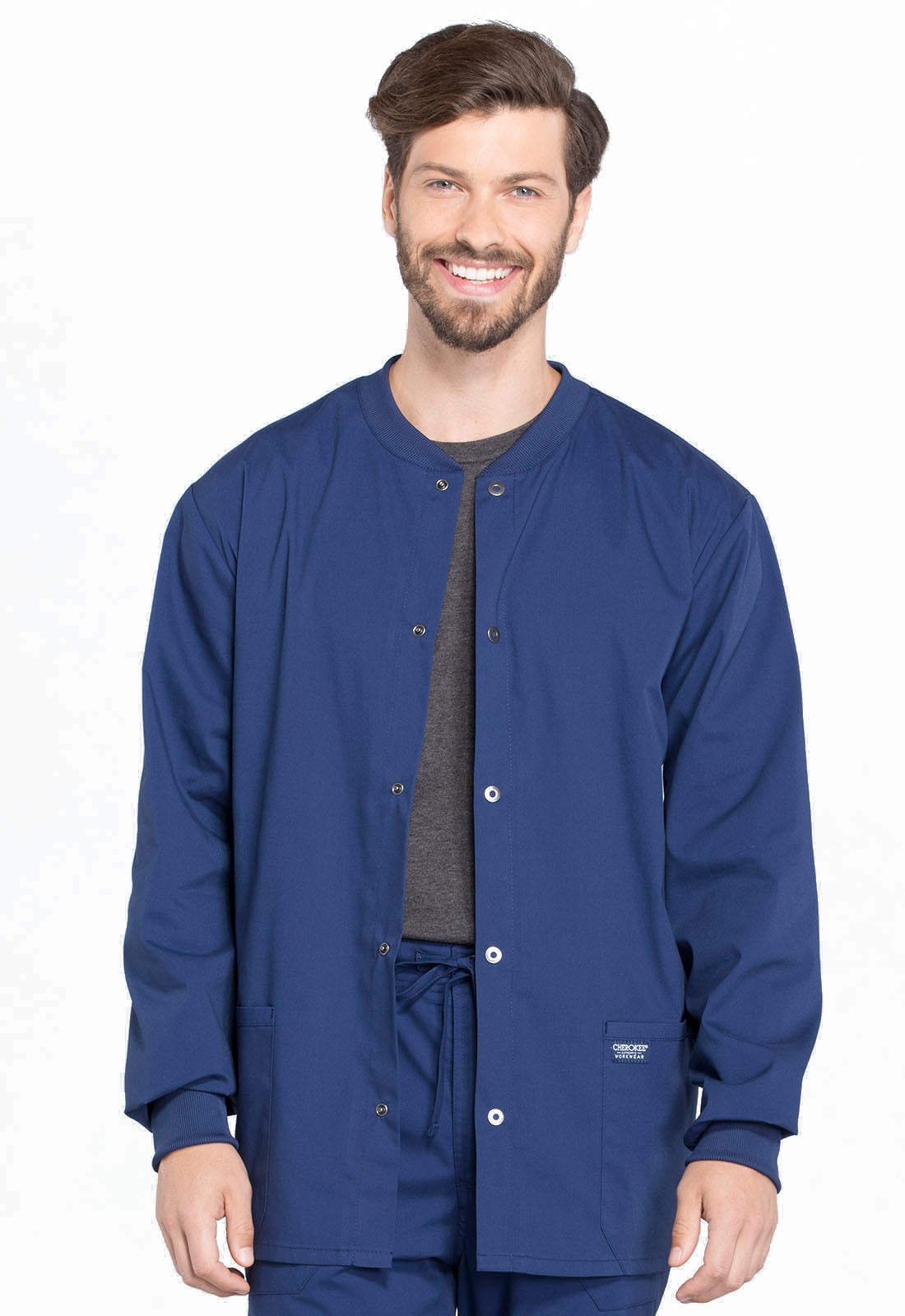 Men's Men's Snap Front Jacket - Navy
